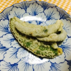 四角豆の天ぷら♪